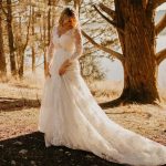 White Bridesmaid Dresses: Plus Size Lace Kralen Land Trouwjurken Nieuwe V-hals