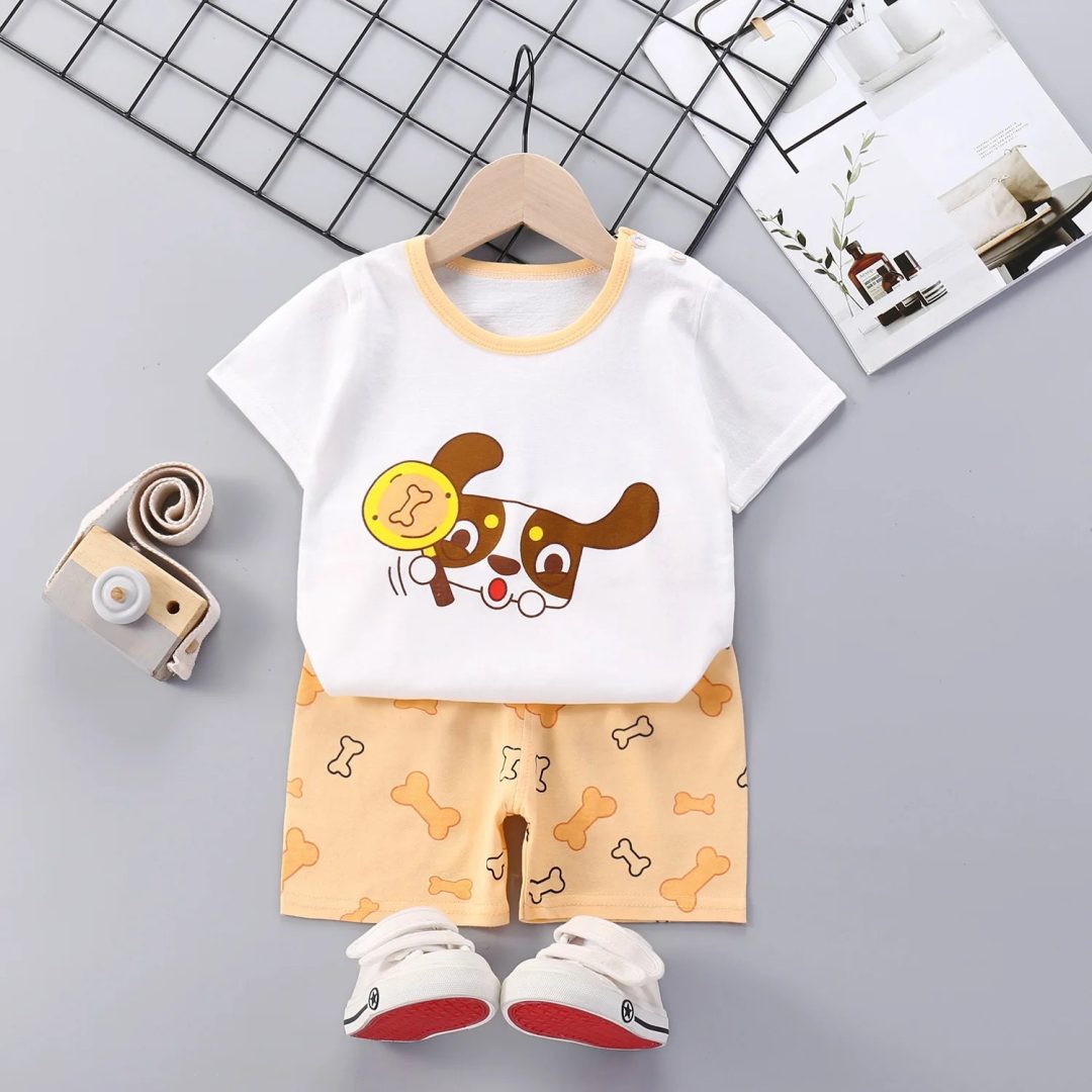 Toddler Boy Clothes Cotton Tops+Pant 2Pcs Set Baby Girl Clothes Infant Outfit Kid Tracksuit Casual Clothes Children Suit A1017